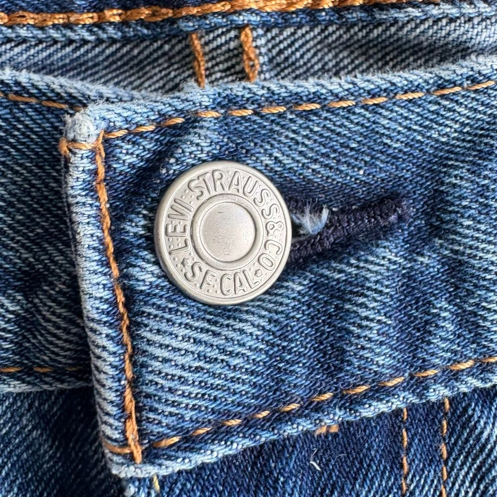Levi's 550 Mens Blue Denim Mid Rise Relaxed Fit Classic Straight Jeans Sz 34x32